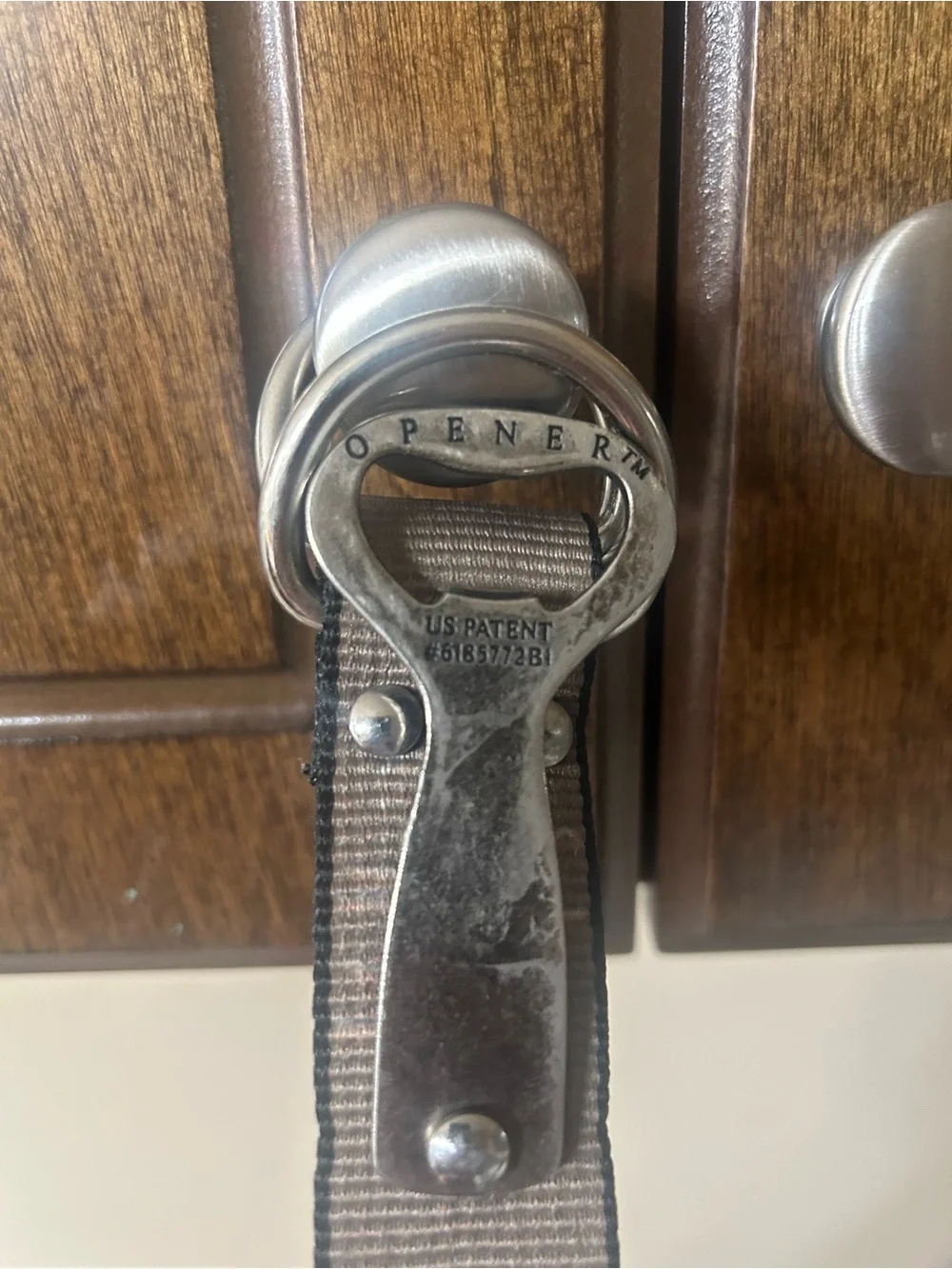 Men's Silver Bottle Opener Keychain Strap - Unbranded